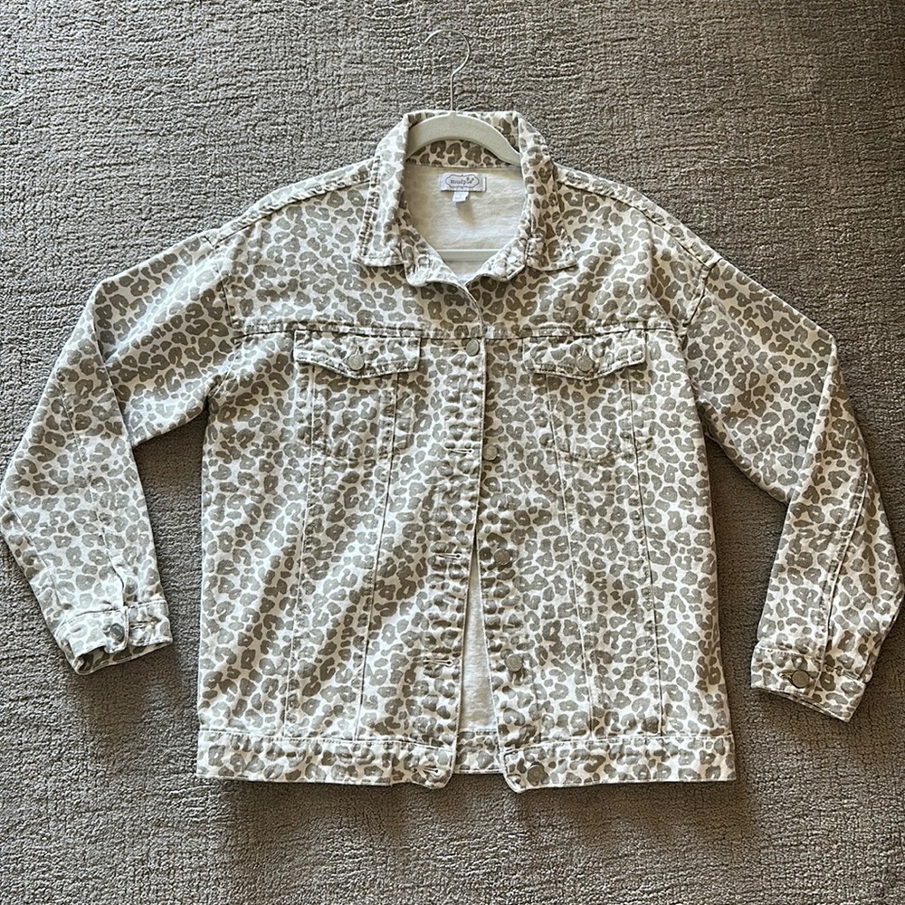 Cheetah Jean Jacket